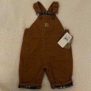Brand new with tags Carhartt 3M flannel lined baby overalls